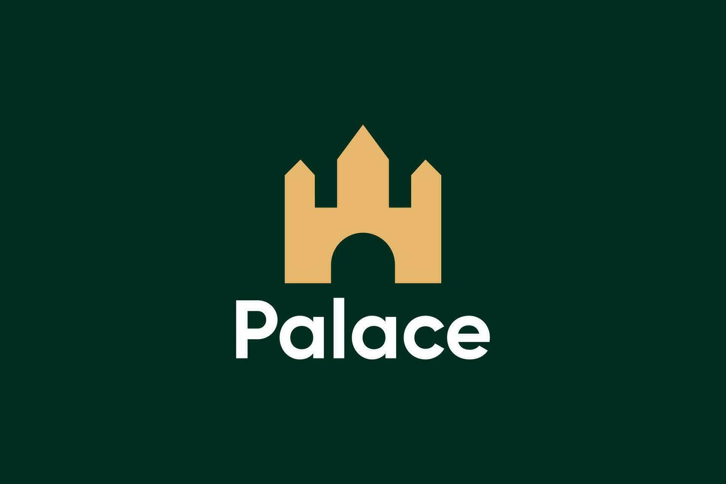 Luxury Palace gold logo design template vector