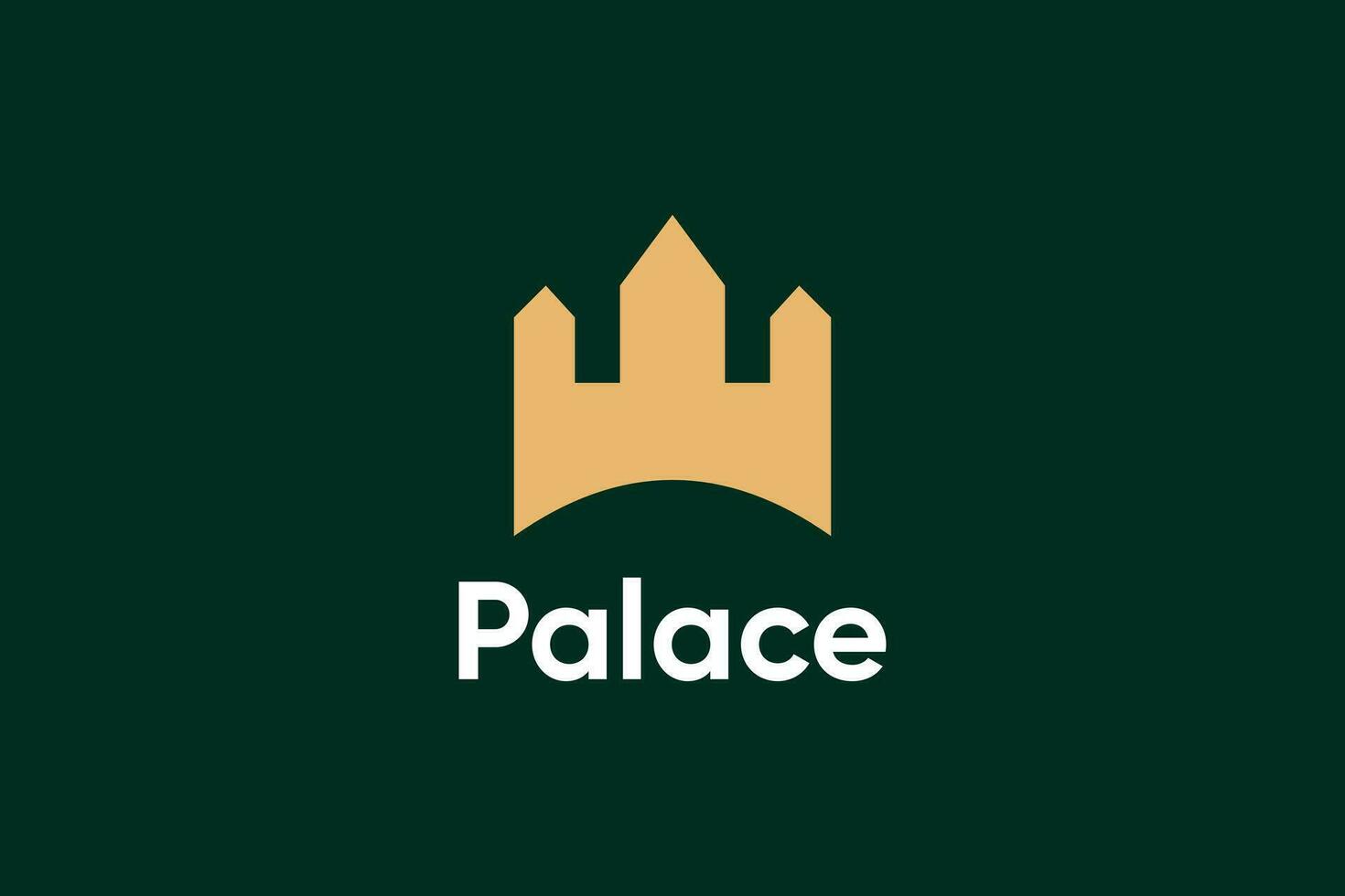 Luxury Palace gold logo design template vector