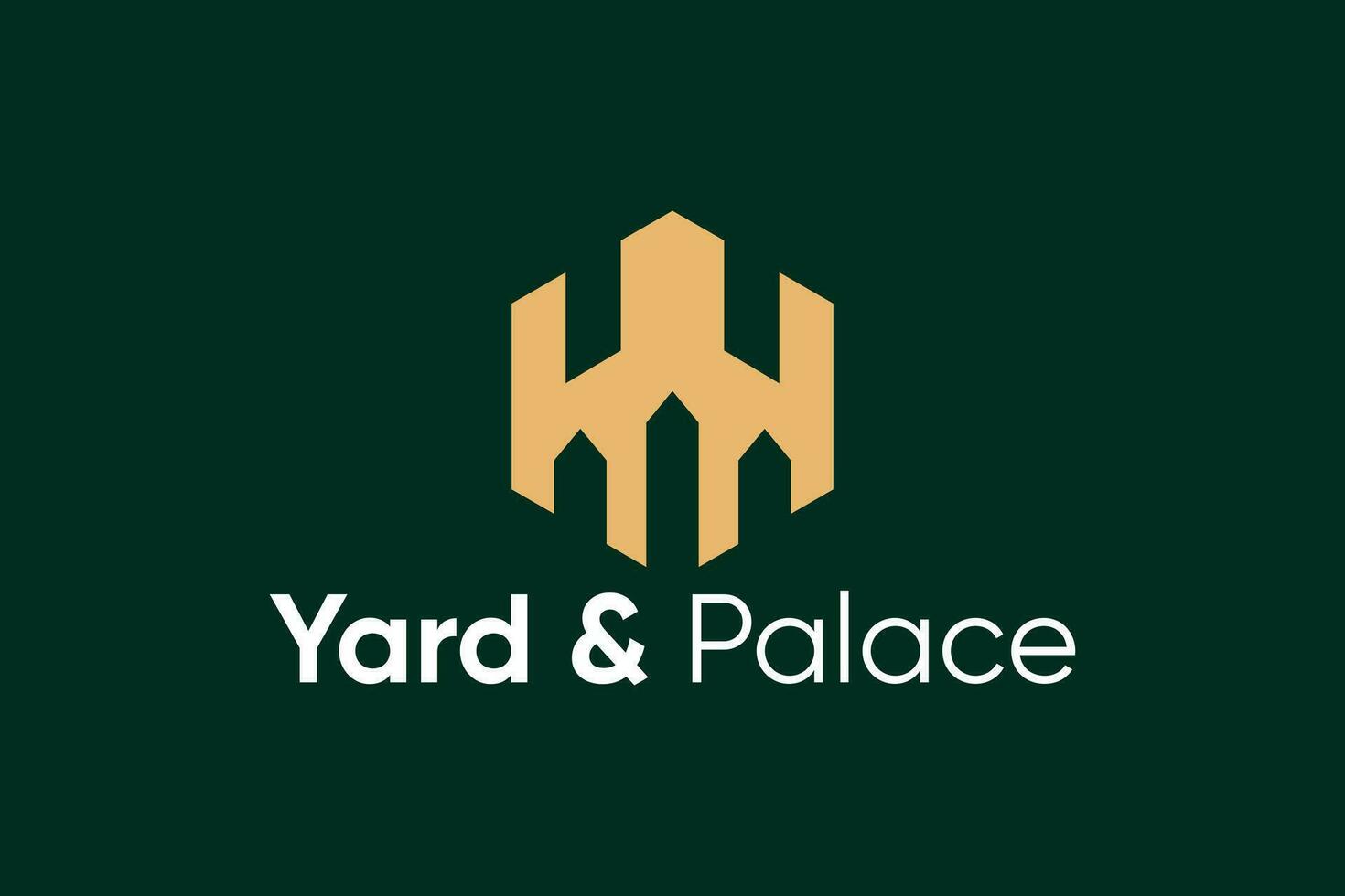 Yard and Palace gold logo design vector template