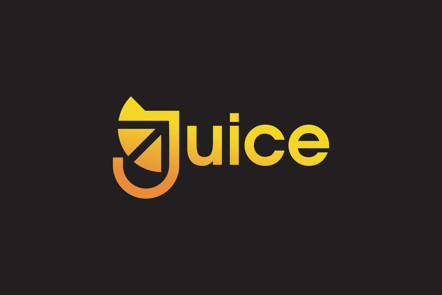 naranja jugo amarillo logo diseño modelo vector