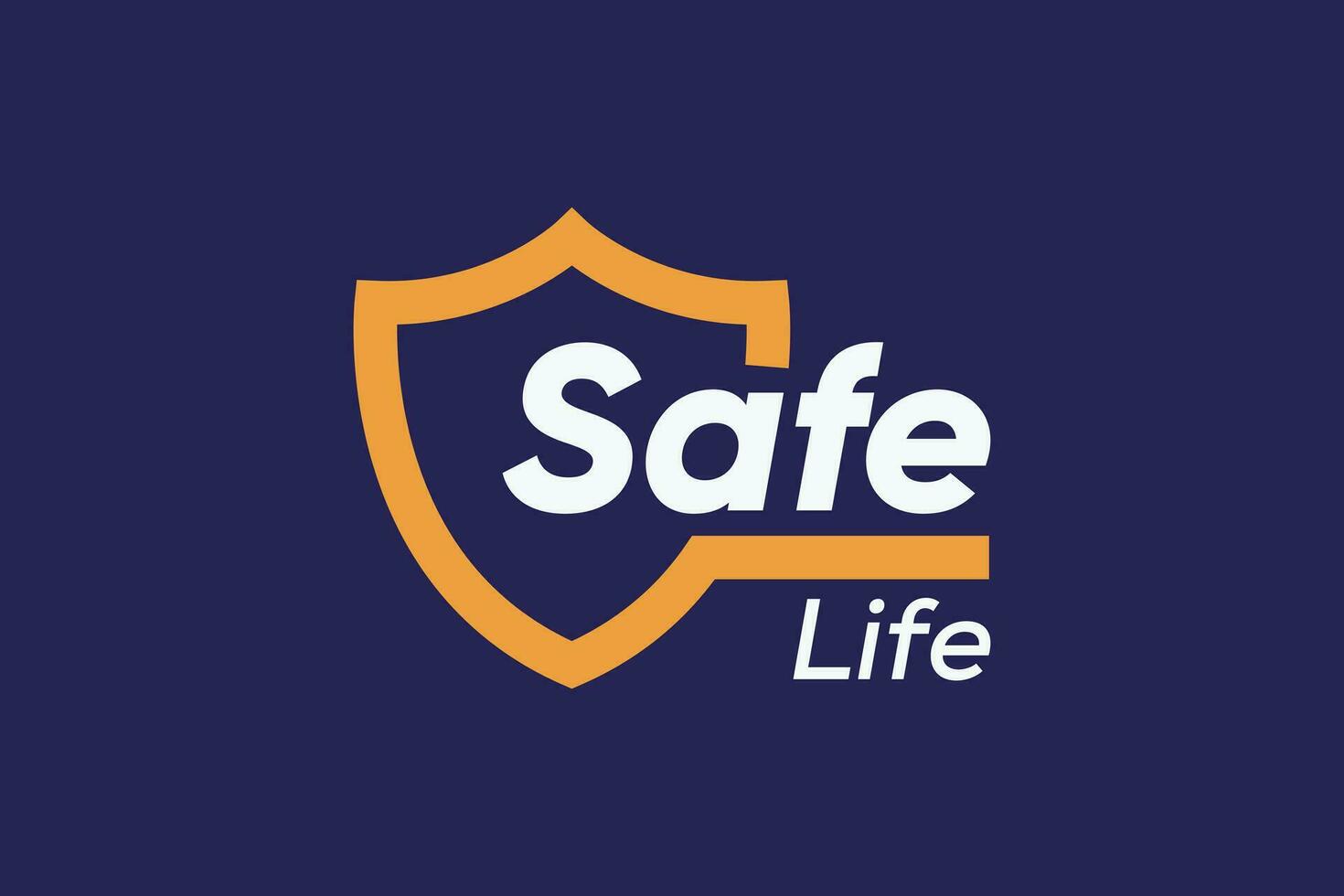 Safe life logo design vector template