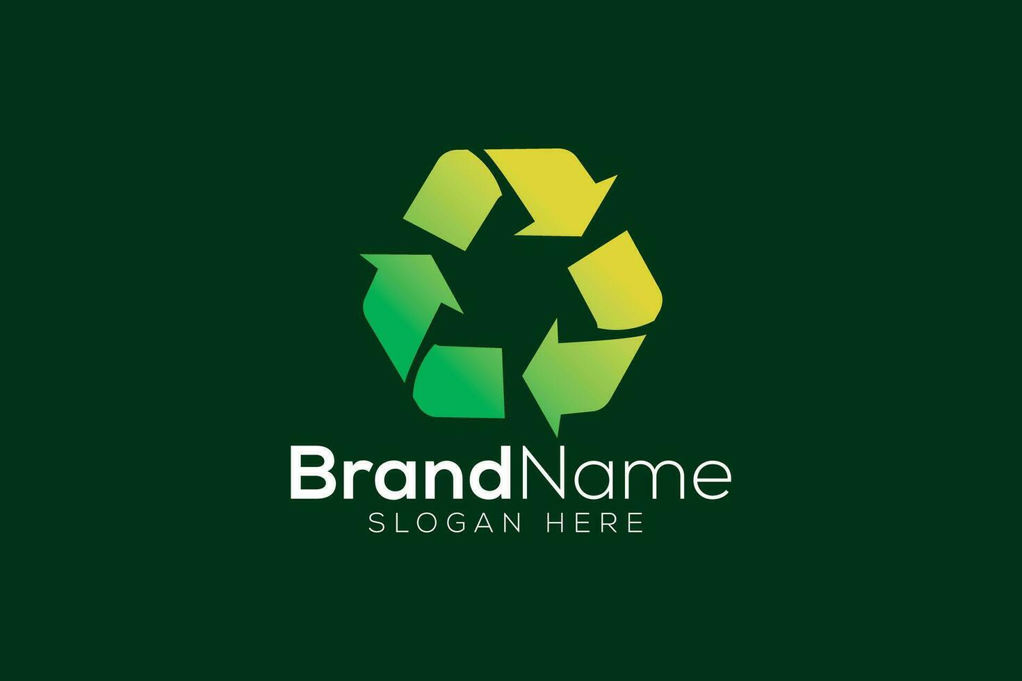 Eco recycle logo design vector template
