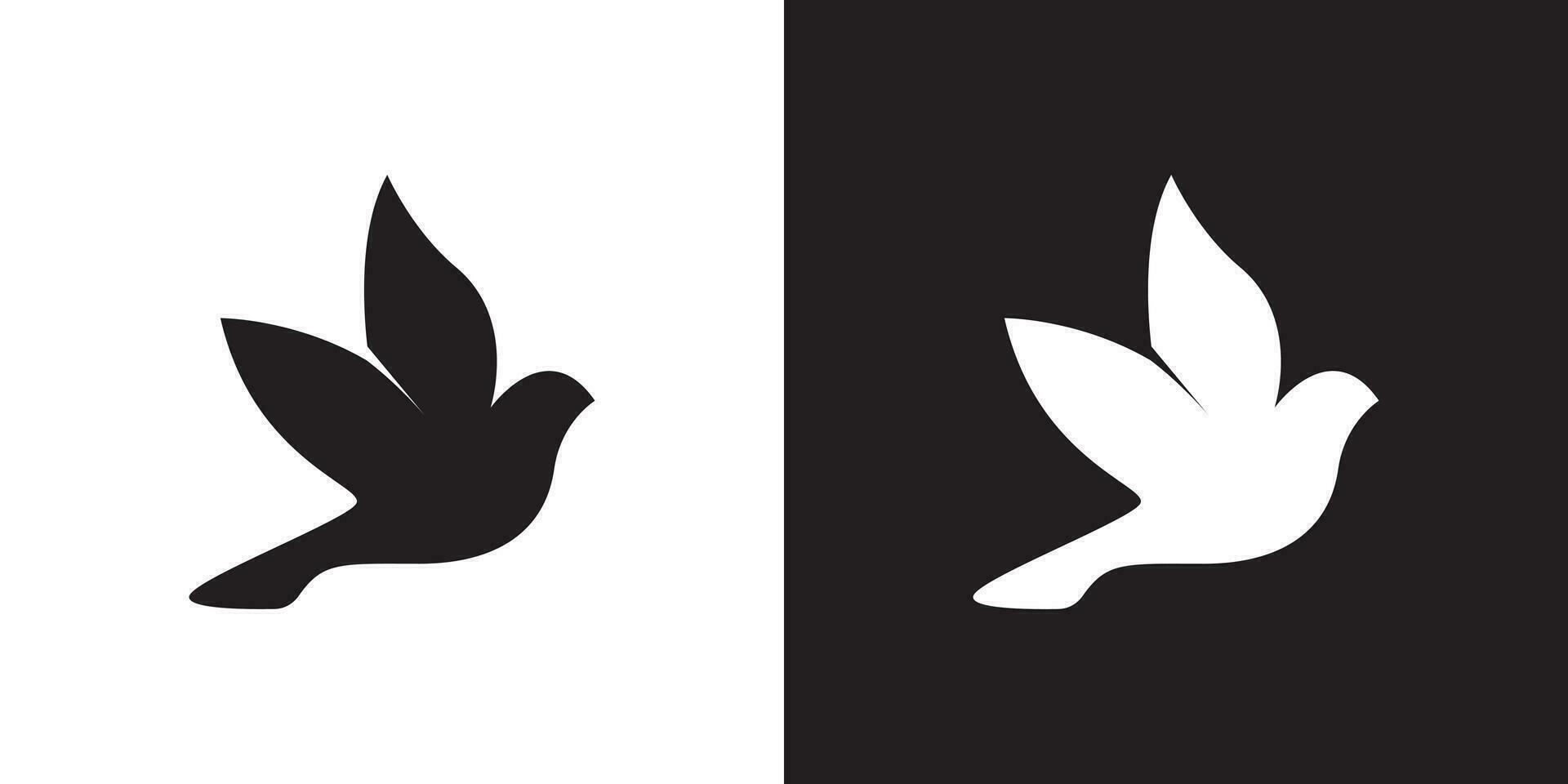 Minimal Dove logo design vector template