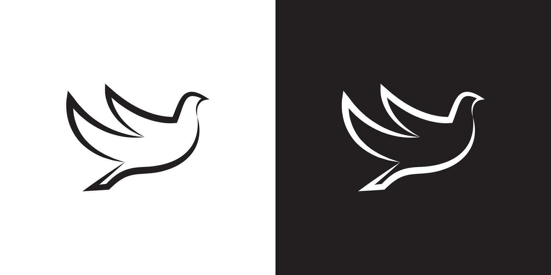 Minimal Dove logo design vector template