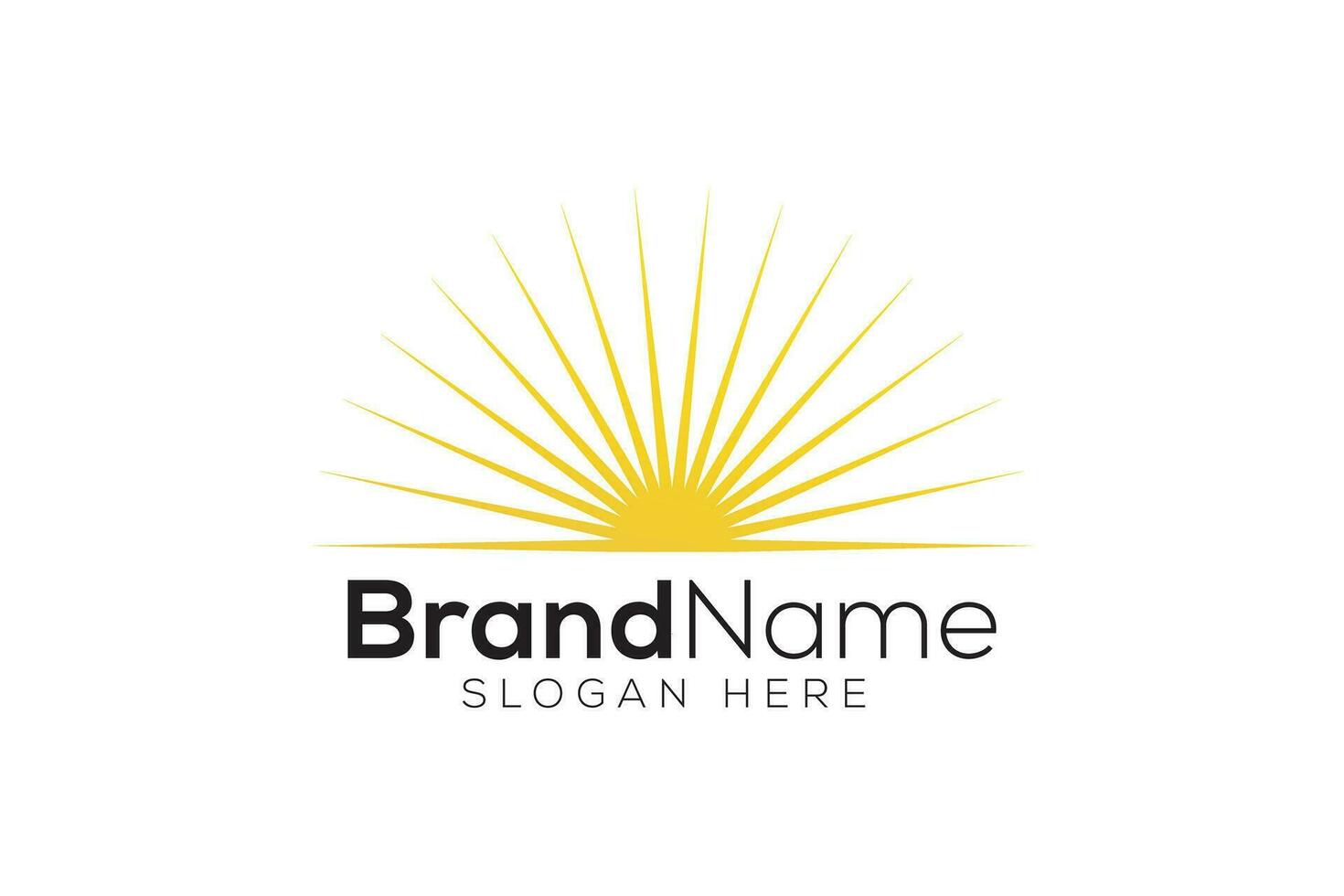 Sun logo design vector template