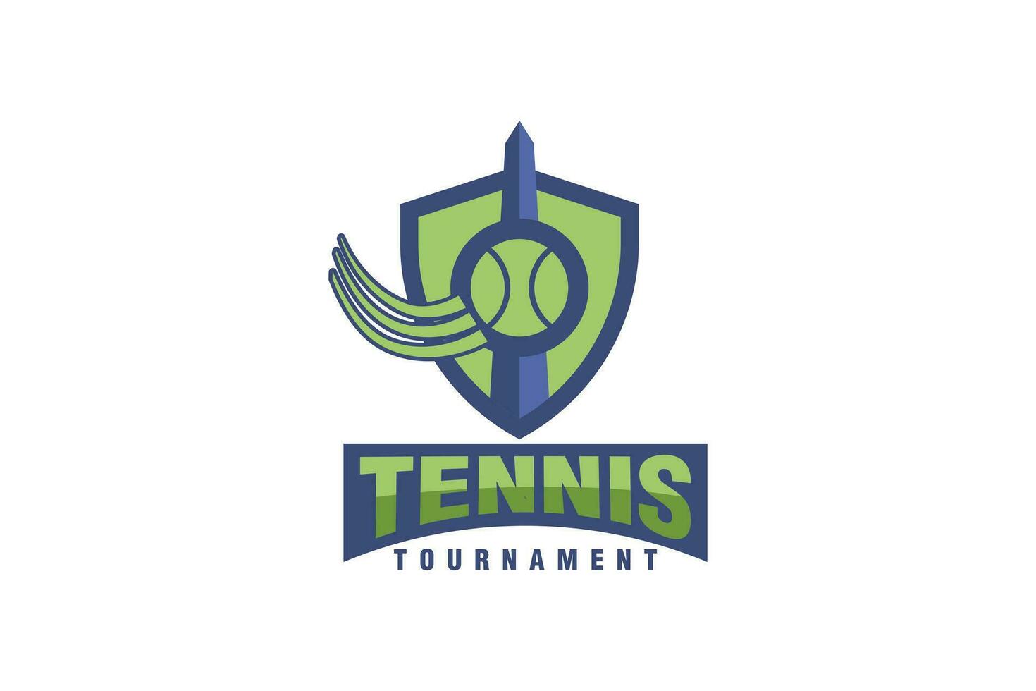 Tennis Tournament and Washington Monument logo design vector template