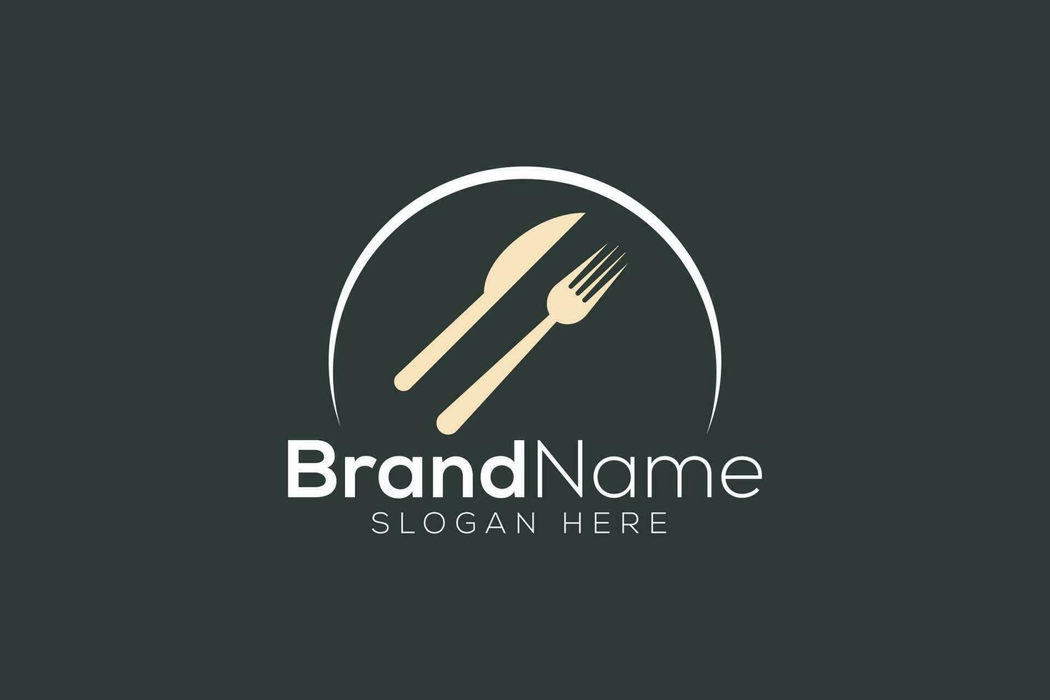 Catering business logo design vector template