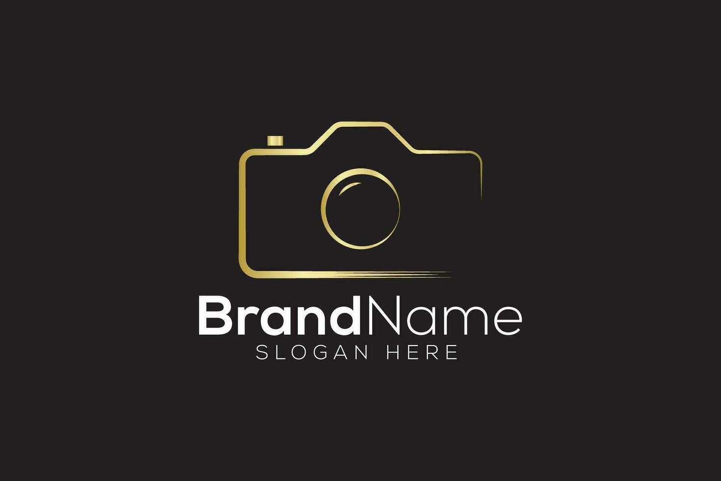 Luxurious photography logo design vector template