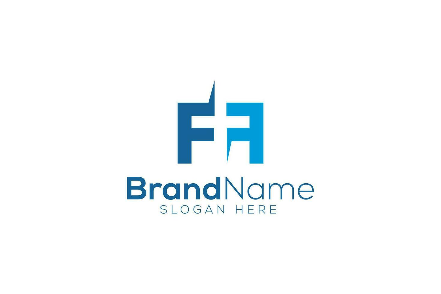 Letter F F plus logo design vector template