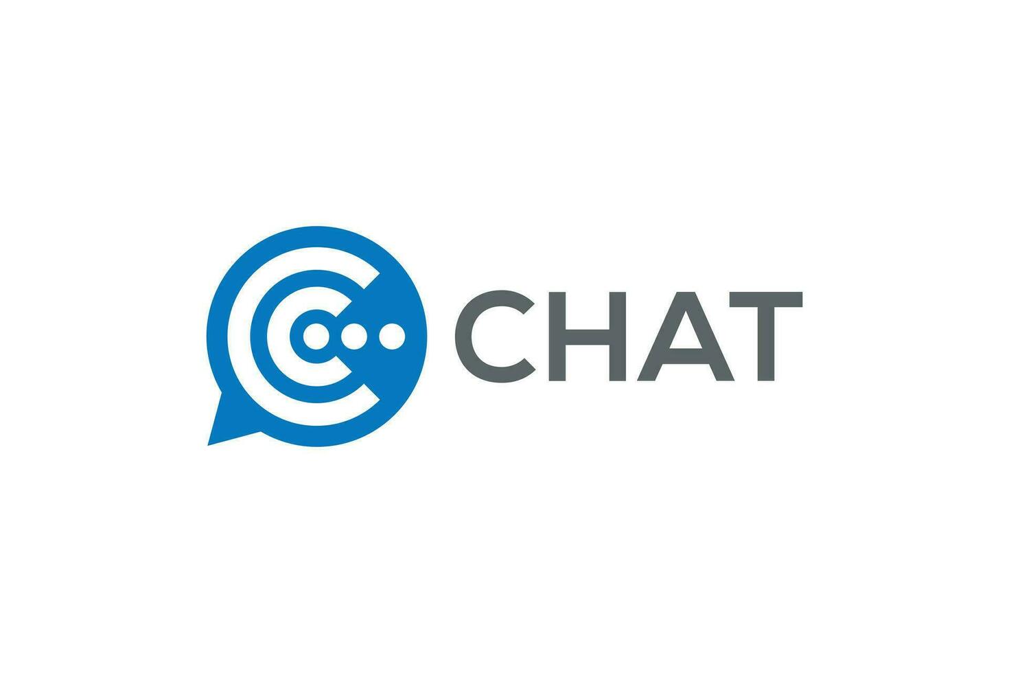 Chatting logo design vector template
