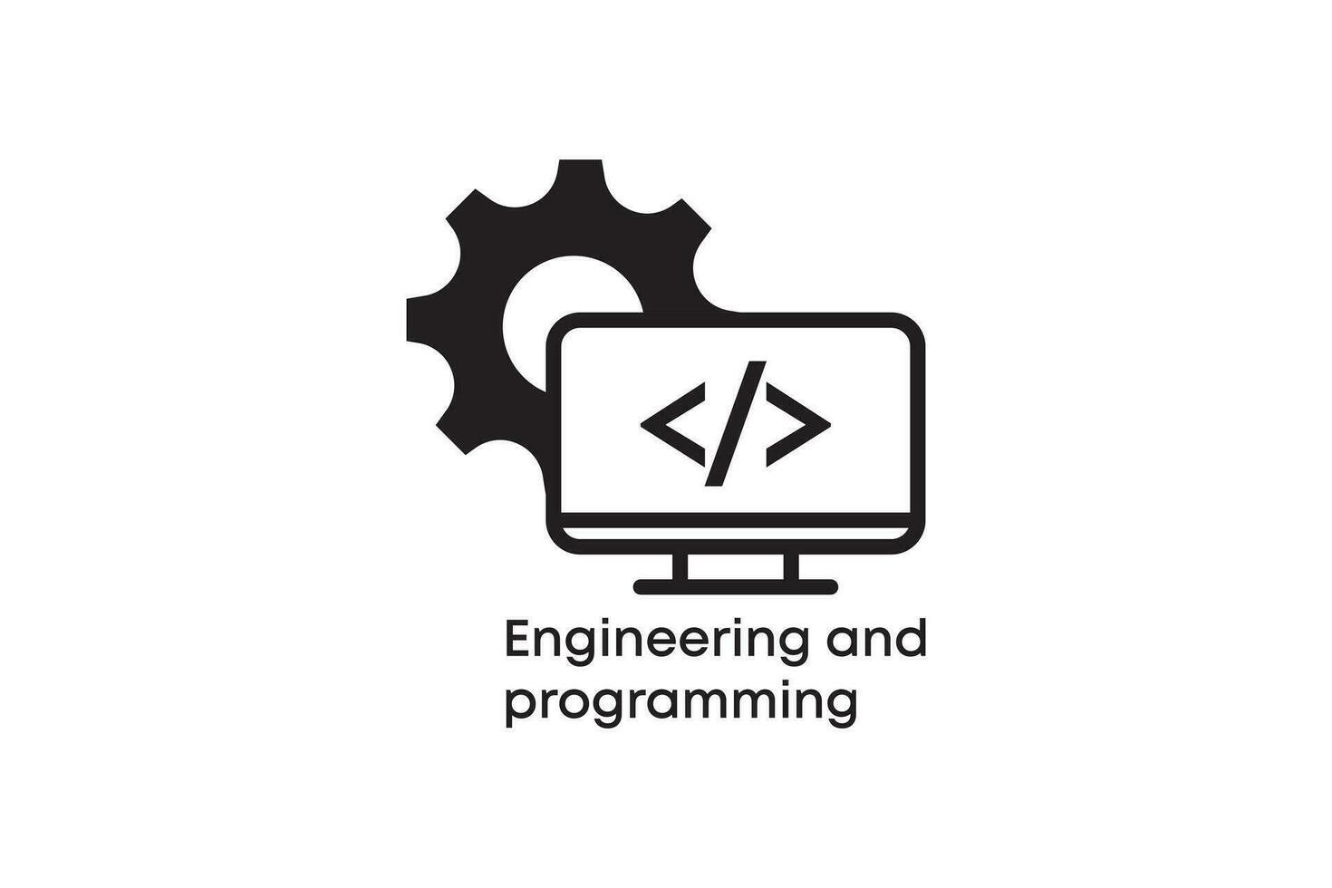 Engineering and programing icon logo design vector template