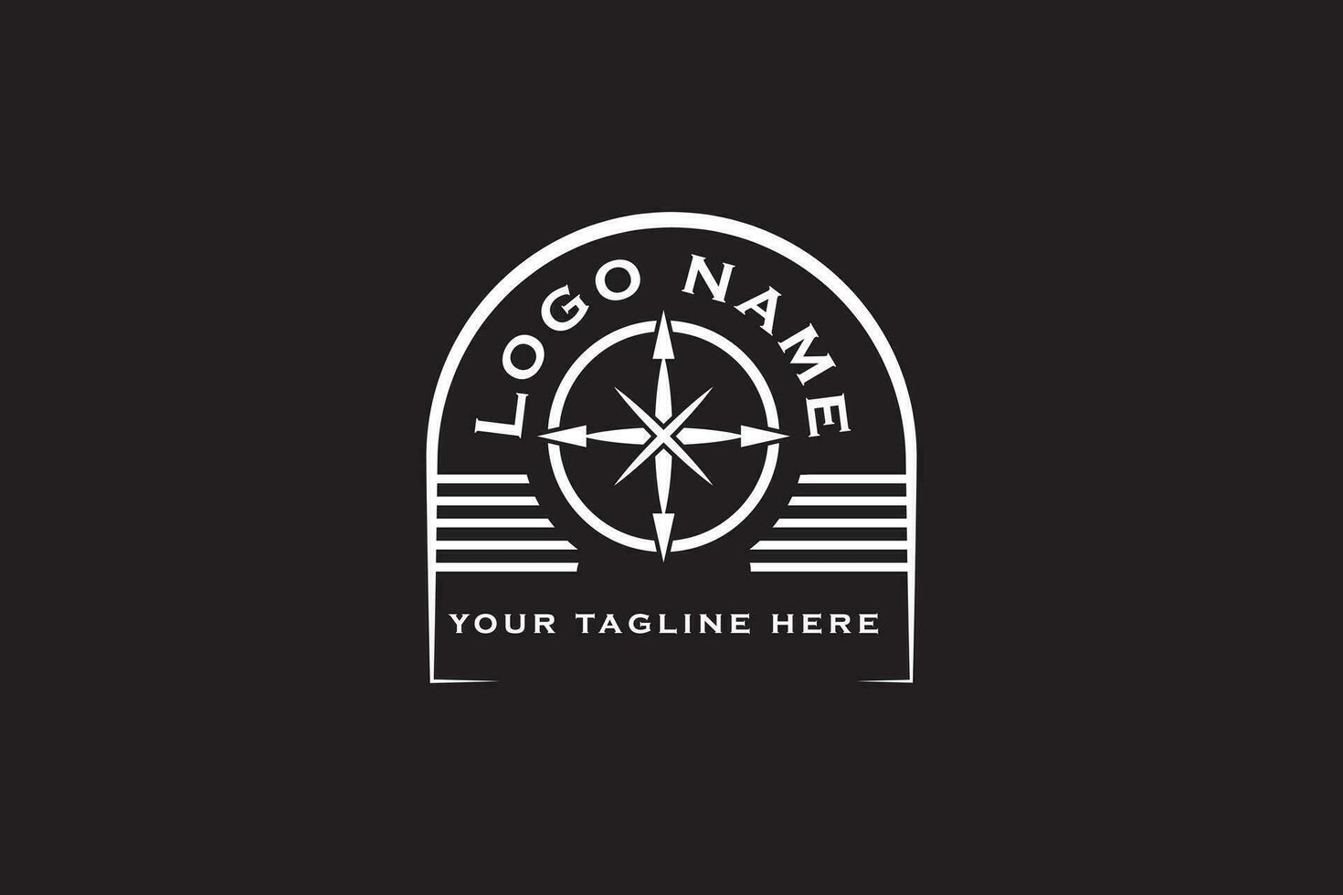 Compass logo design vector template