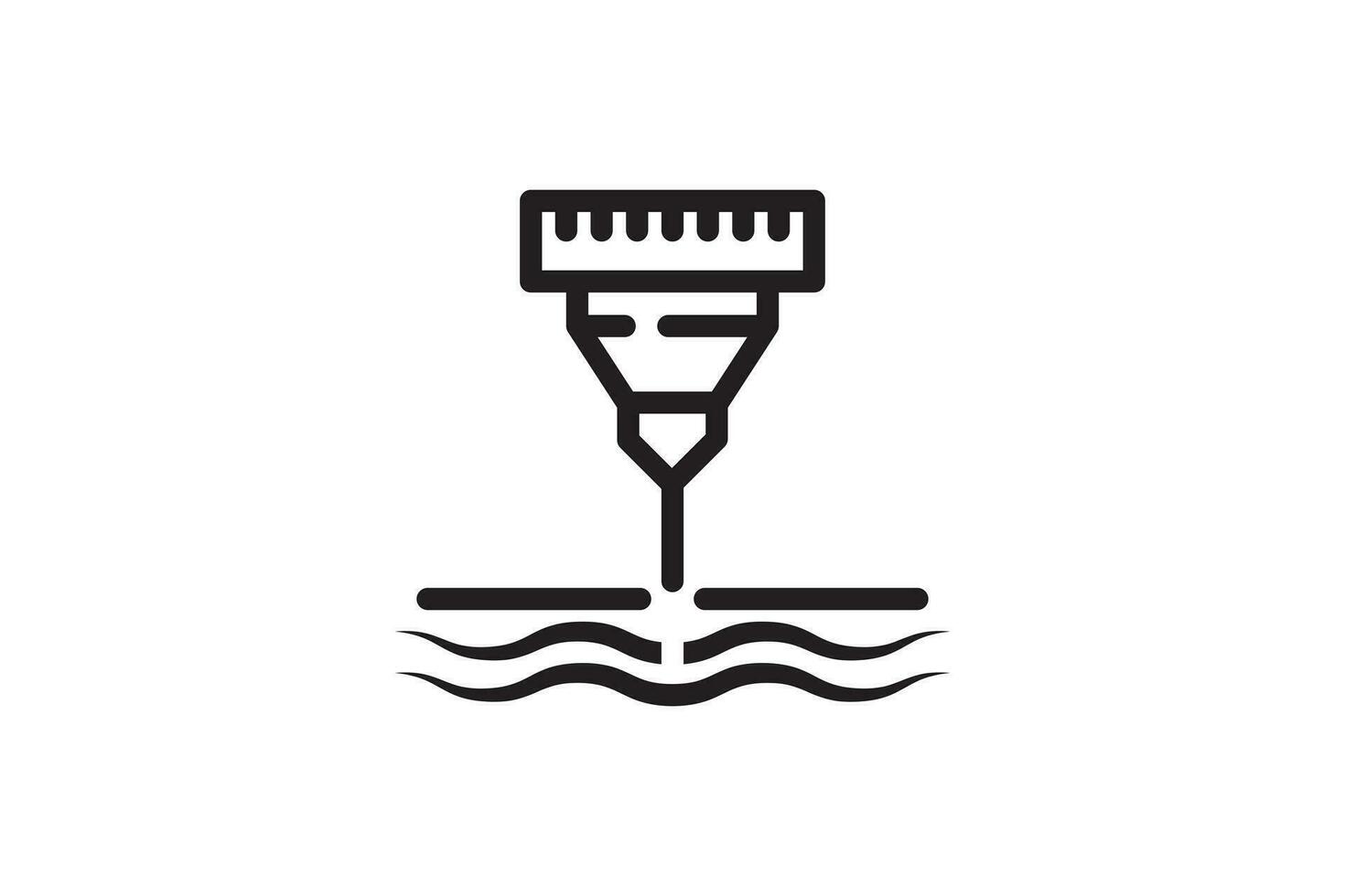 Water cutting icon design vector template
