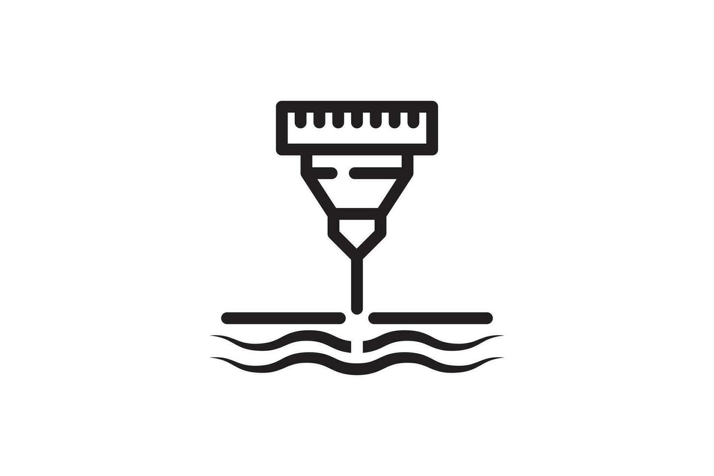 agua corte icono diseño vector modelo