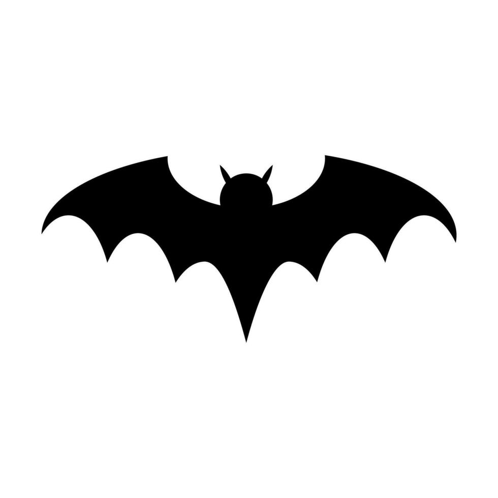 Halloween bat silhouette flat icon vector for your web site design, logo, app, UI. illustration, EPS10.