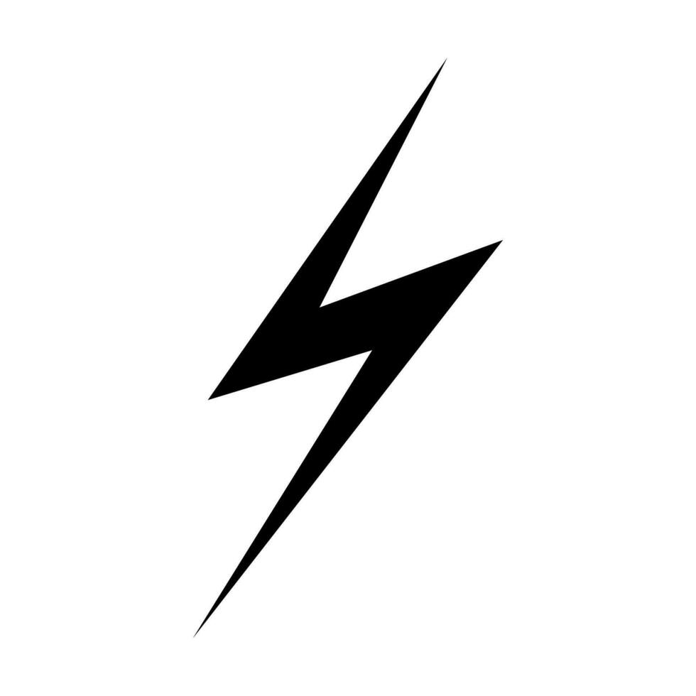 Lightning sign flat vector icon. Energy and thunder electricity symbol Power fast speed illustration