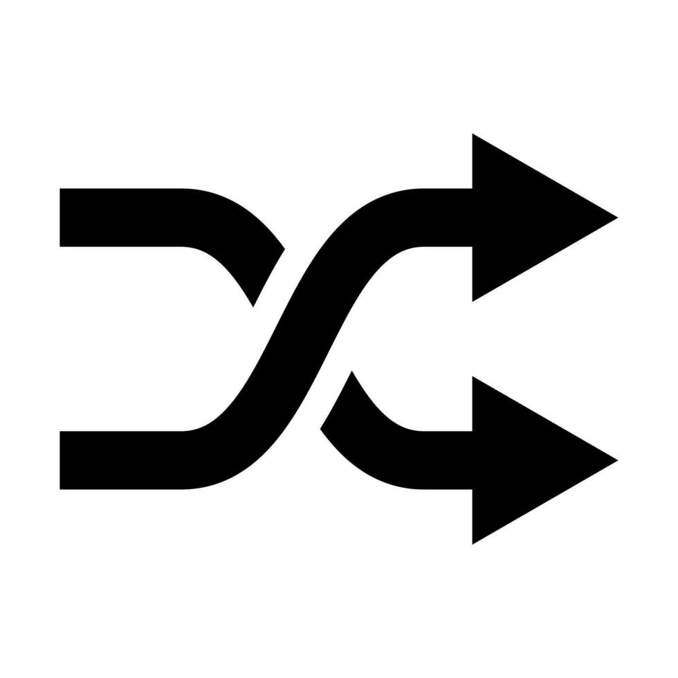 flecha barajar icono vector aleatorio símbolo para tu web sitio diseño, logo, aplicación, ui.ilustracion