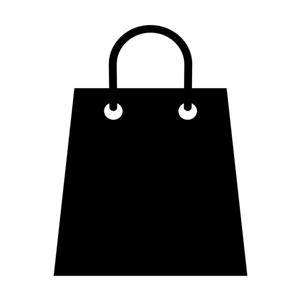 Shopping bag vector icon isolated on white background for graphic design, logo, web site, social media, mobile app, illustration