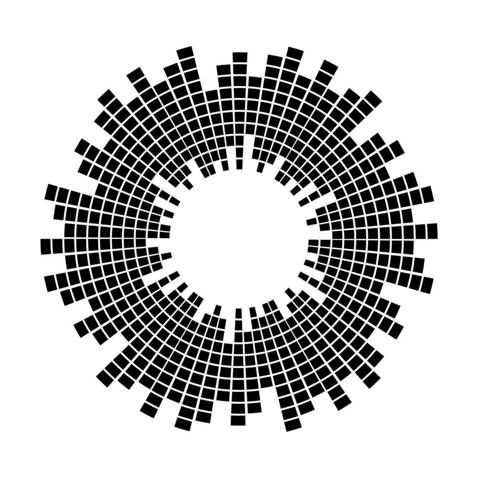 Abstract equalizer music sound wave circle vector icon symbol. logo design, round line icon, circle item, elements background, illustration