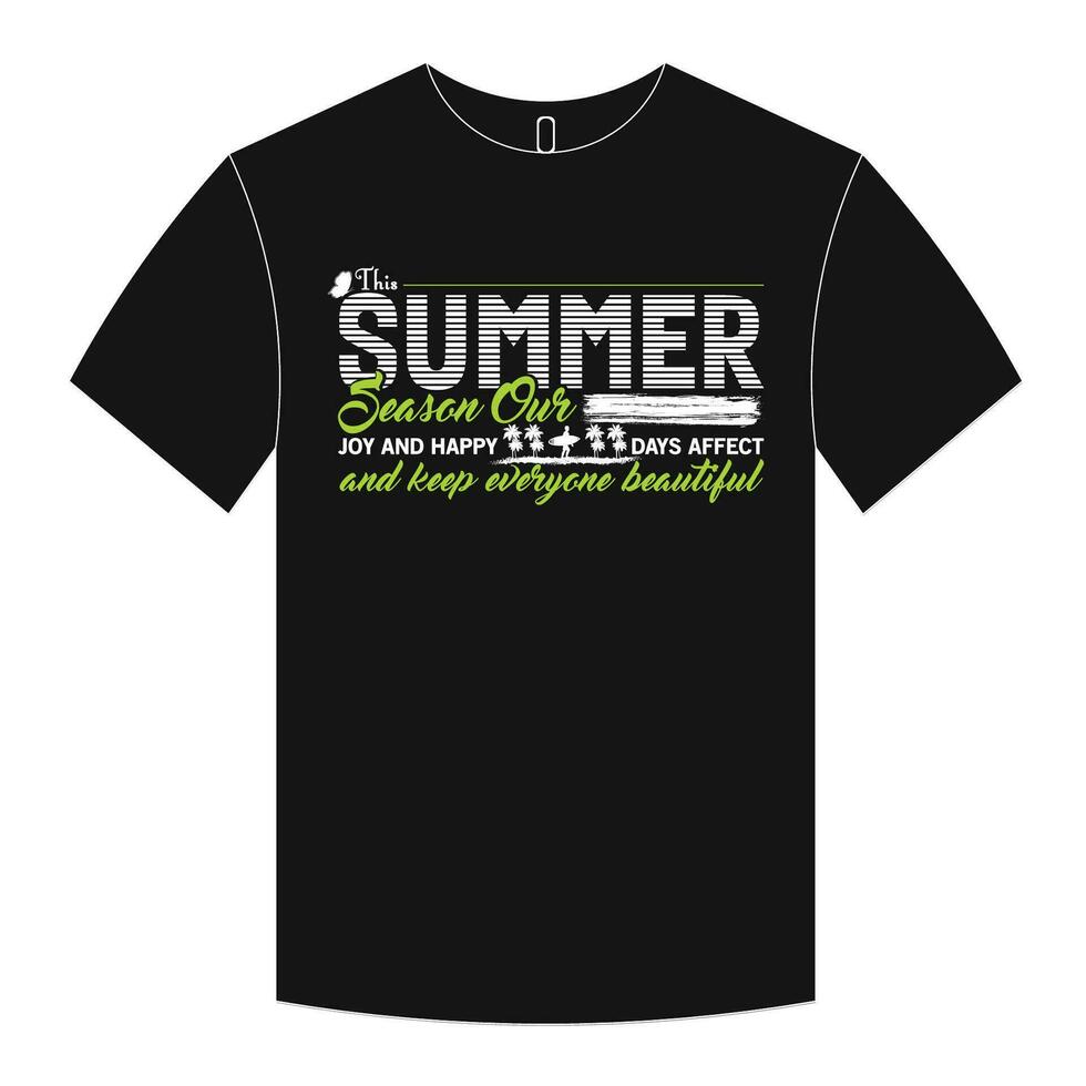 Summer and typographic t-shirt design vector