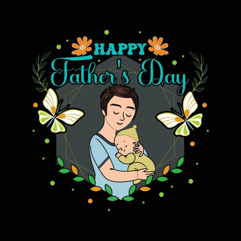 Father's day T-shirt design vector
