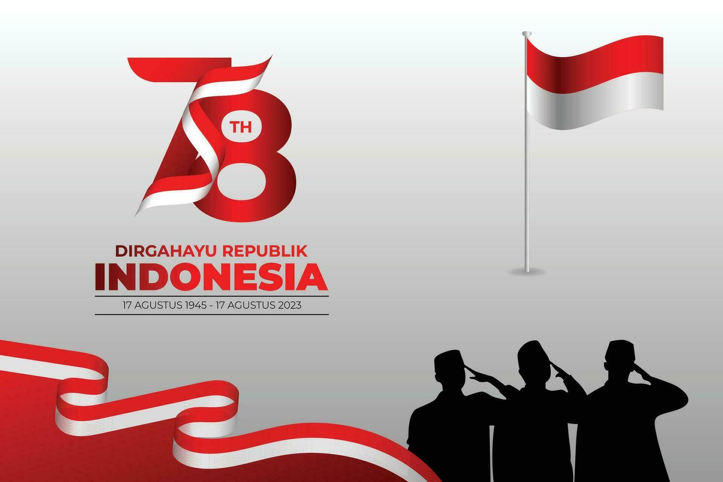 independencia día Indonesia antecedentes ilustración vector