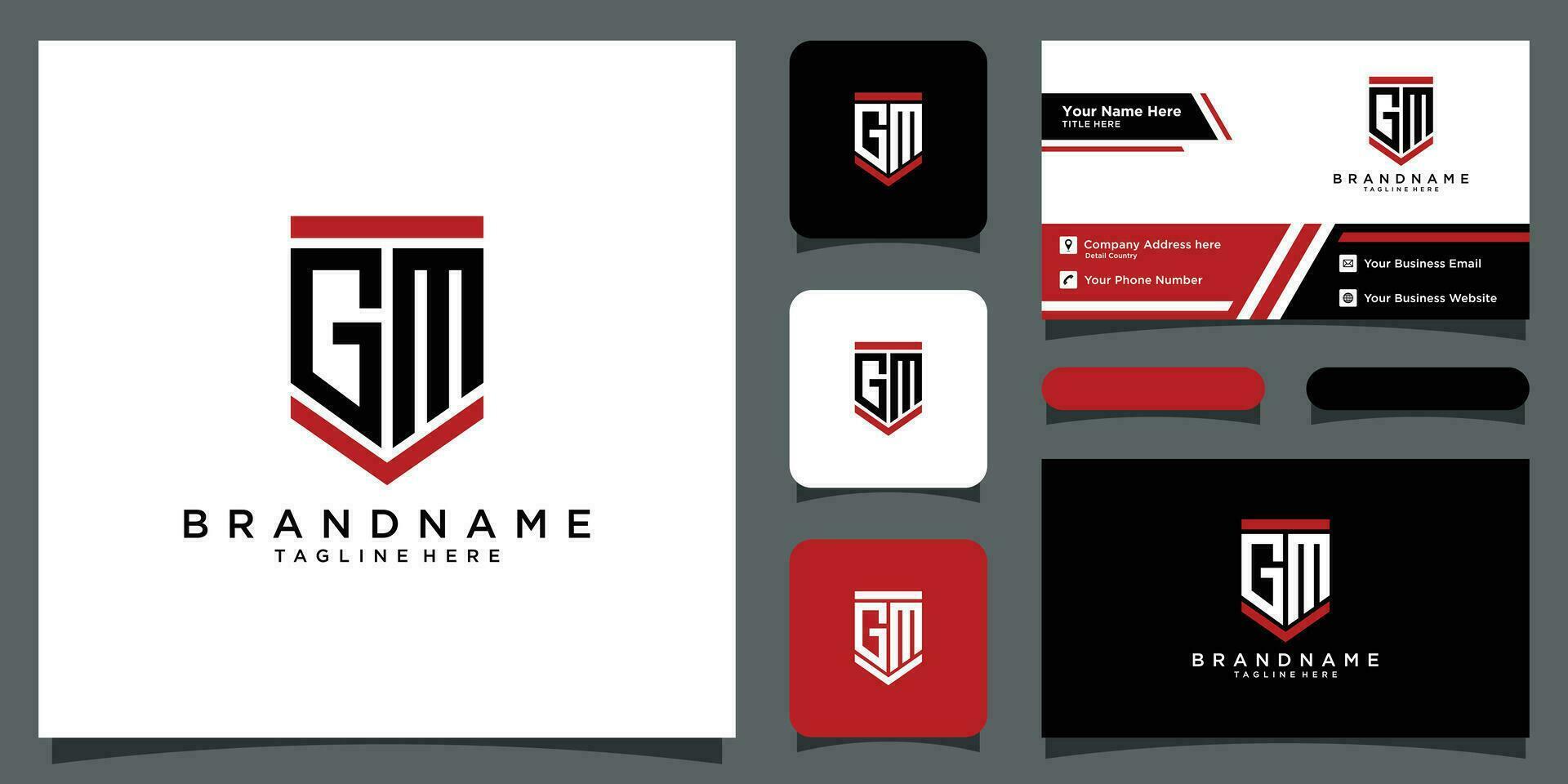 inicial letra gm minimalista moderno logo con negocio tarjeta diseño prima vector