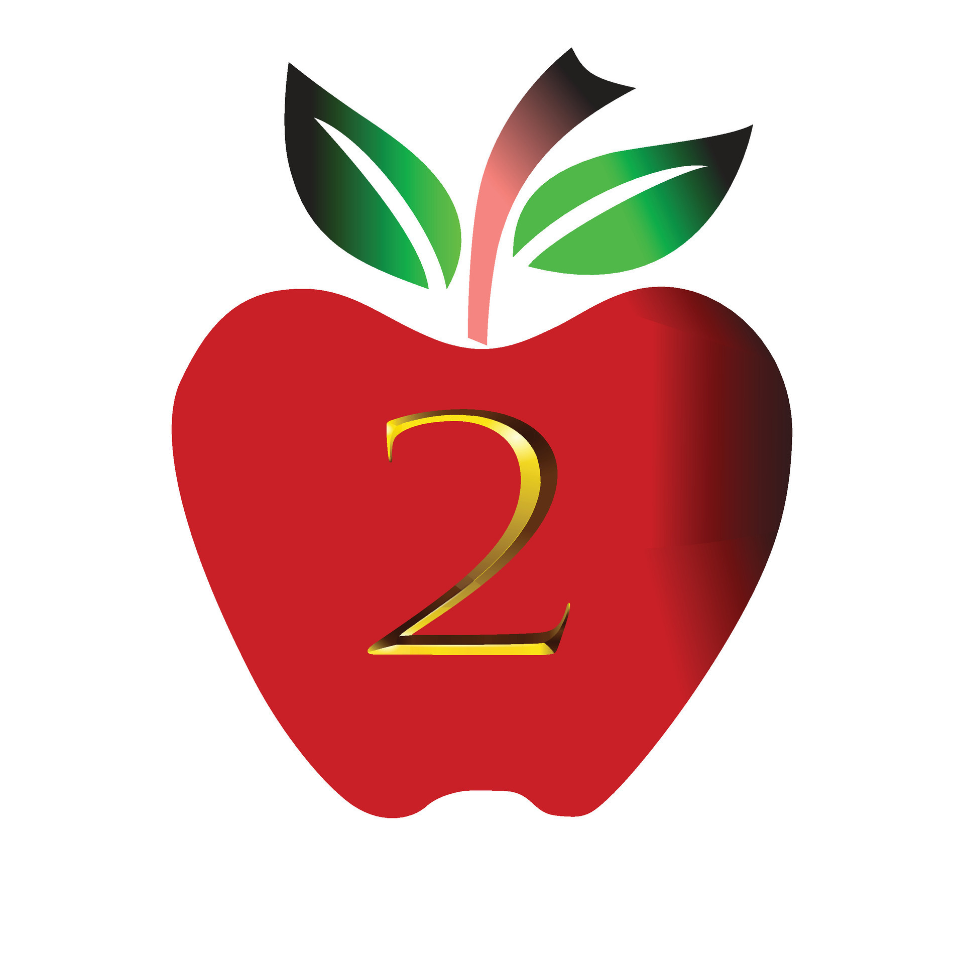 Apple number logo design 2 25400966 Vector Art at Vecteezy