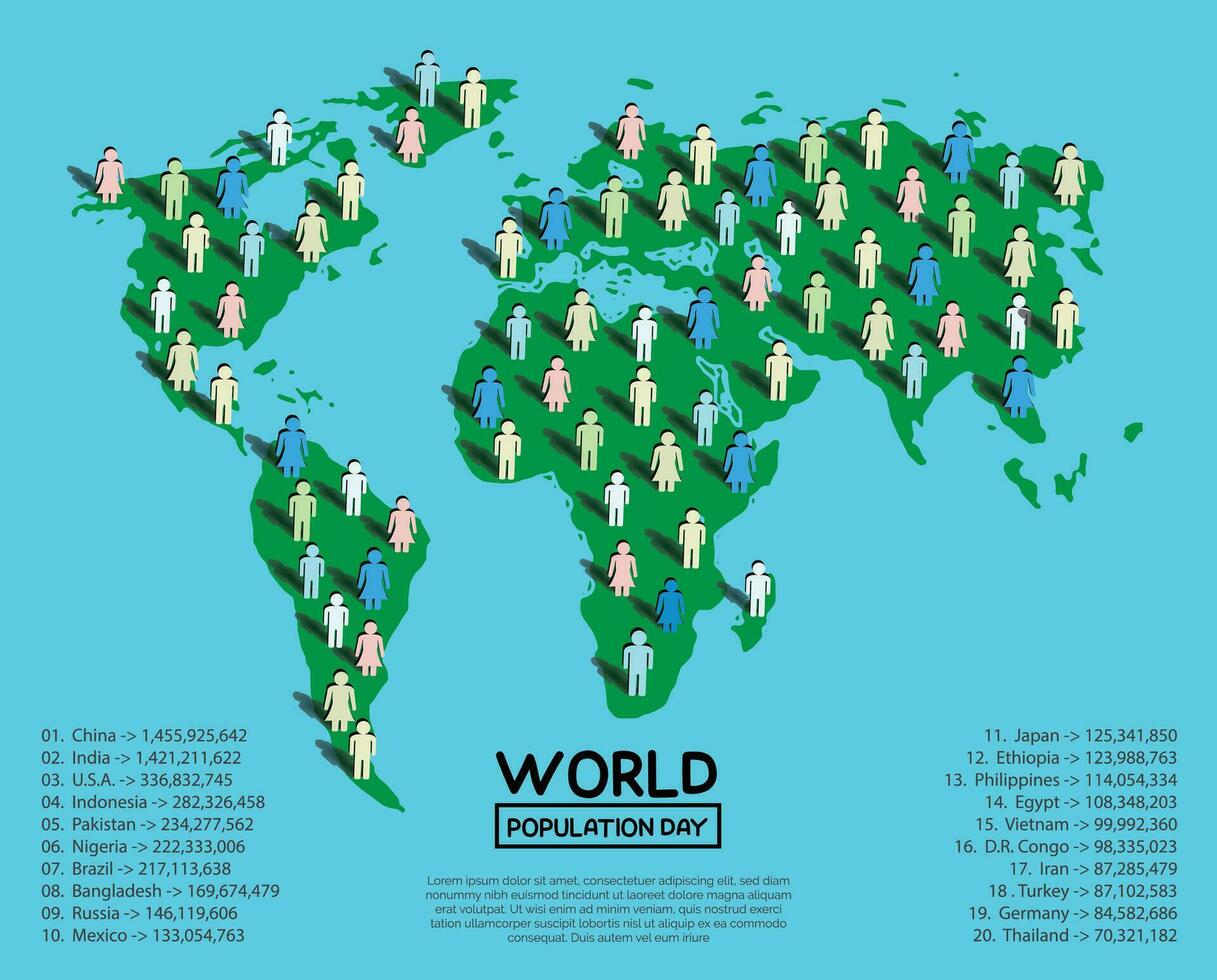 world population day design vector