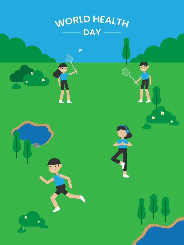 world health day posters vector