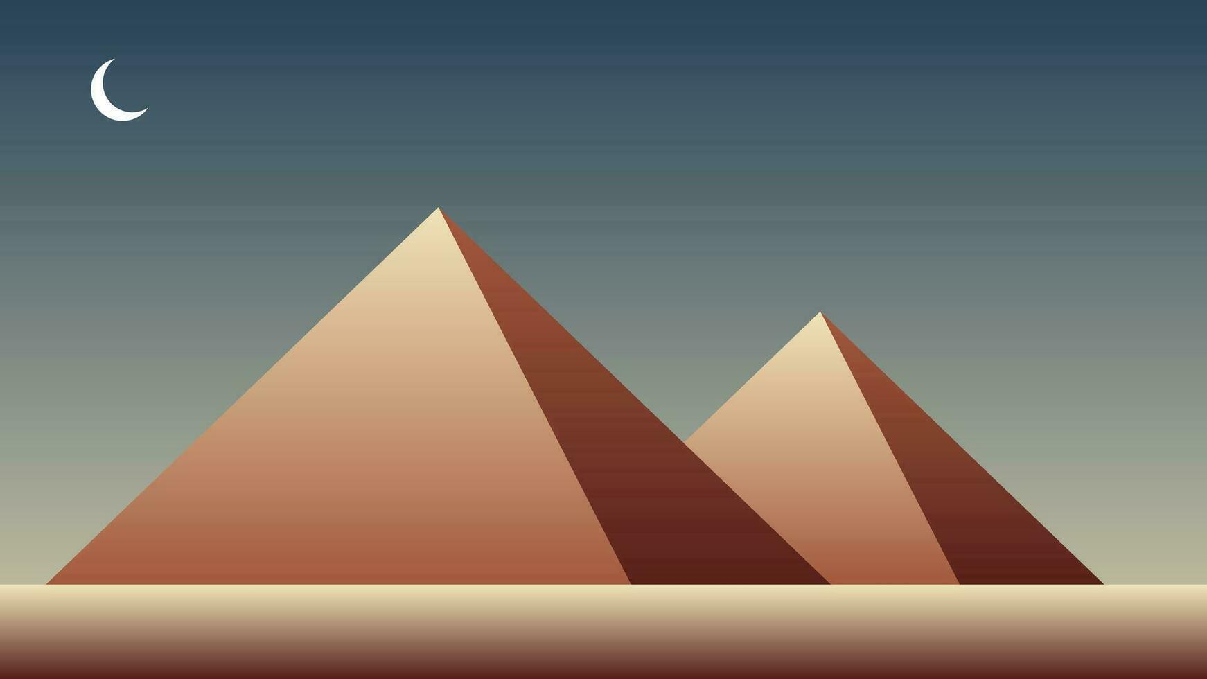 illustration of a pyramid in flat design vector