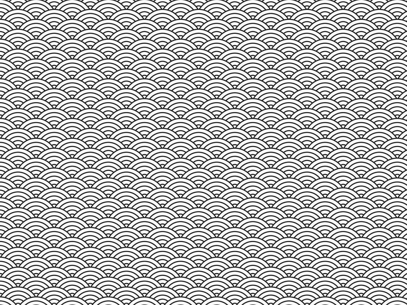 japanese wave pattern design vector