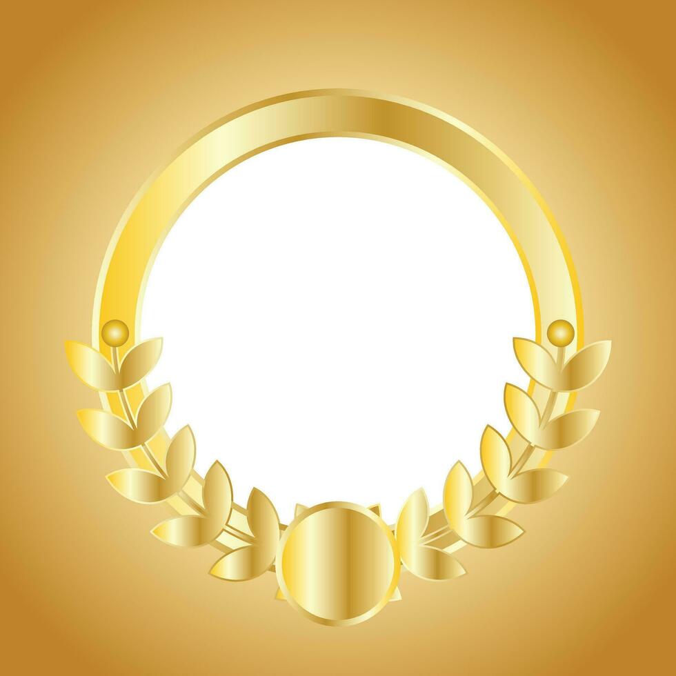 transparent gold border for first prize vector