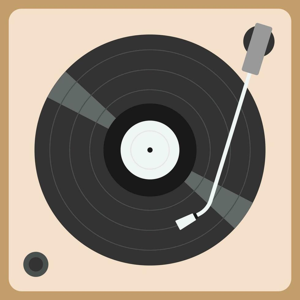 vector design of a vinyl record in flat design