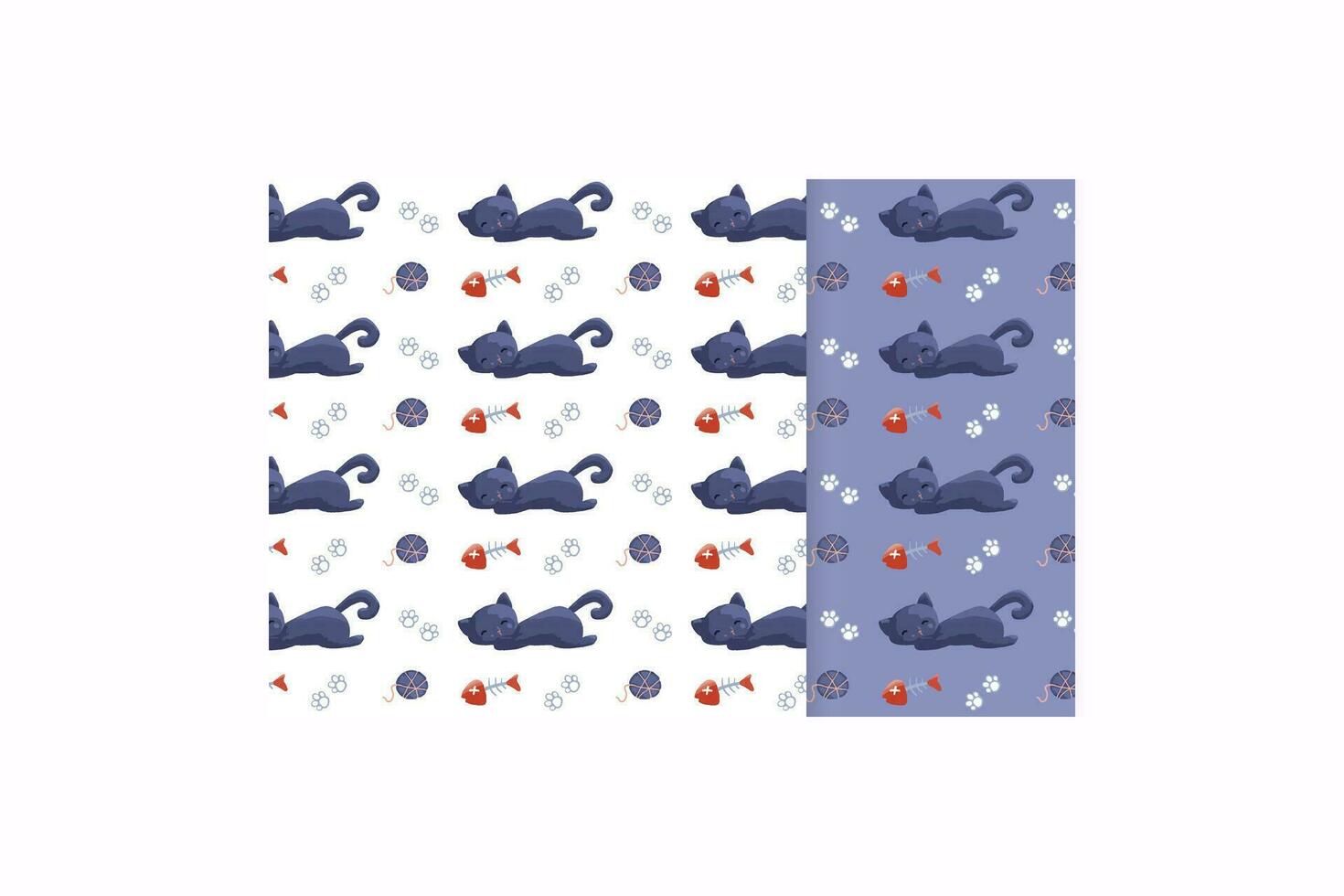 cute cat pattern background vector