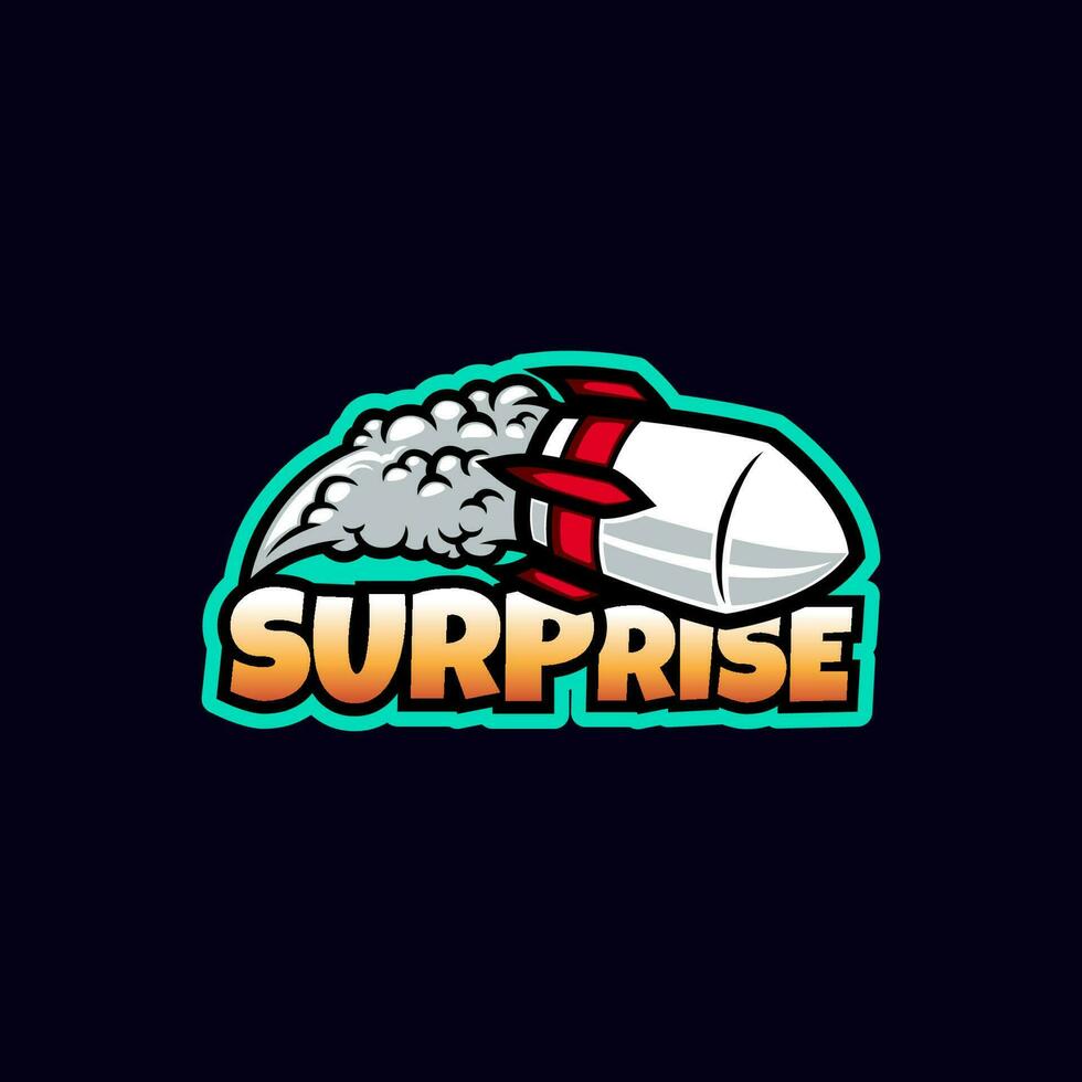 missile nuke launched as a surprise gift cartoon Mascot vector