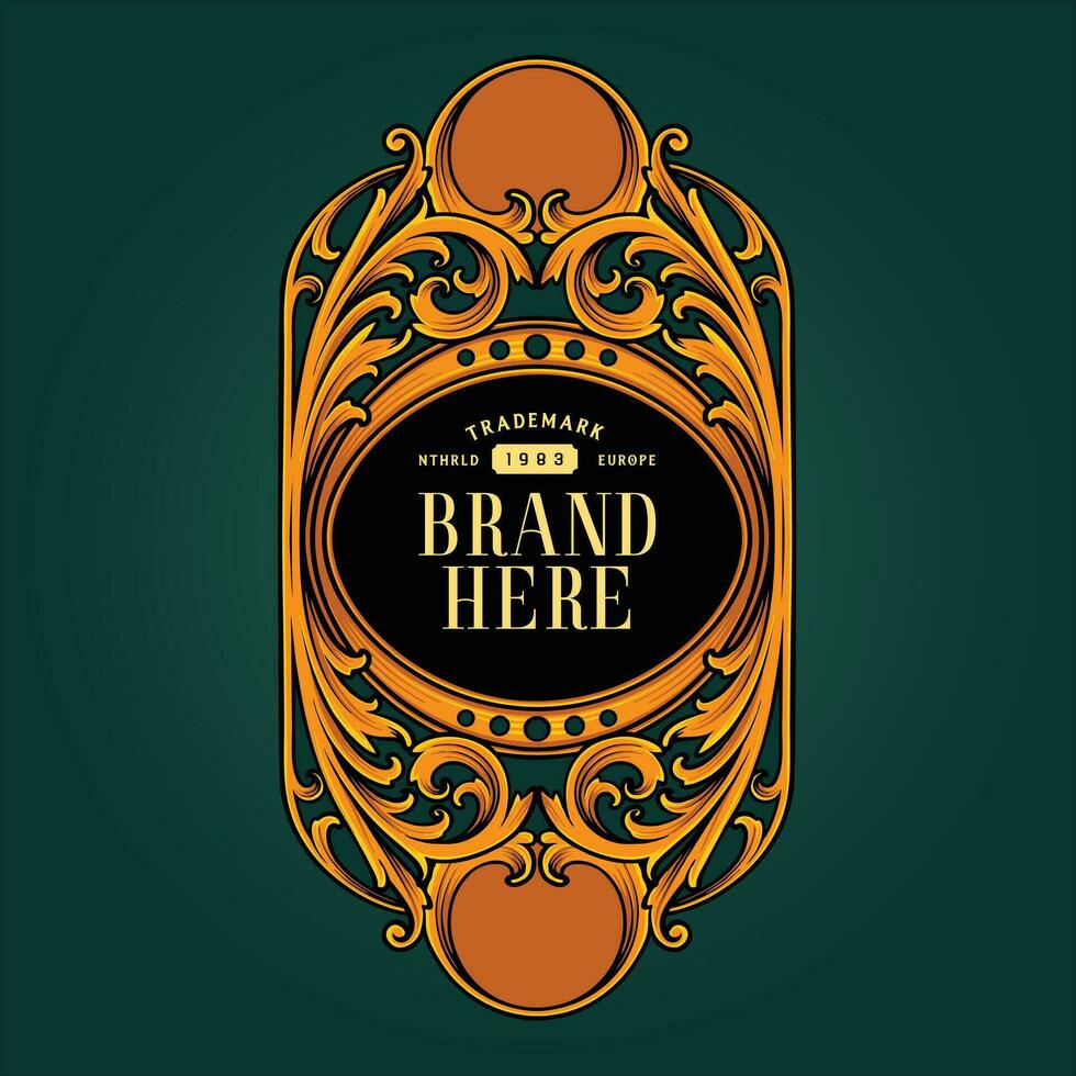 Elegant floral engraved symmetrical pattern vector illustrations for your work logo, merchandise t-shirt, stickers and label designs, poster, greeting cards advertising business company