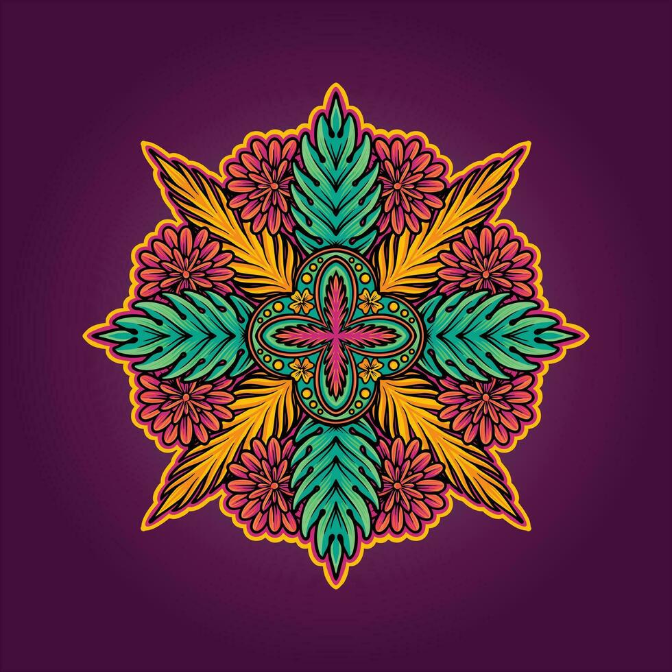 floral mandala ornamento cierne belleza pétalos ilustraciones vector ilustraciones para tu trabajo logo, mercancías camiseta, pegatinas y etiqueta diseños, póster, saludo tarjetas publicidad negocio