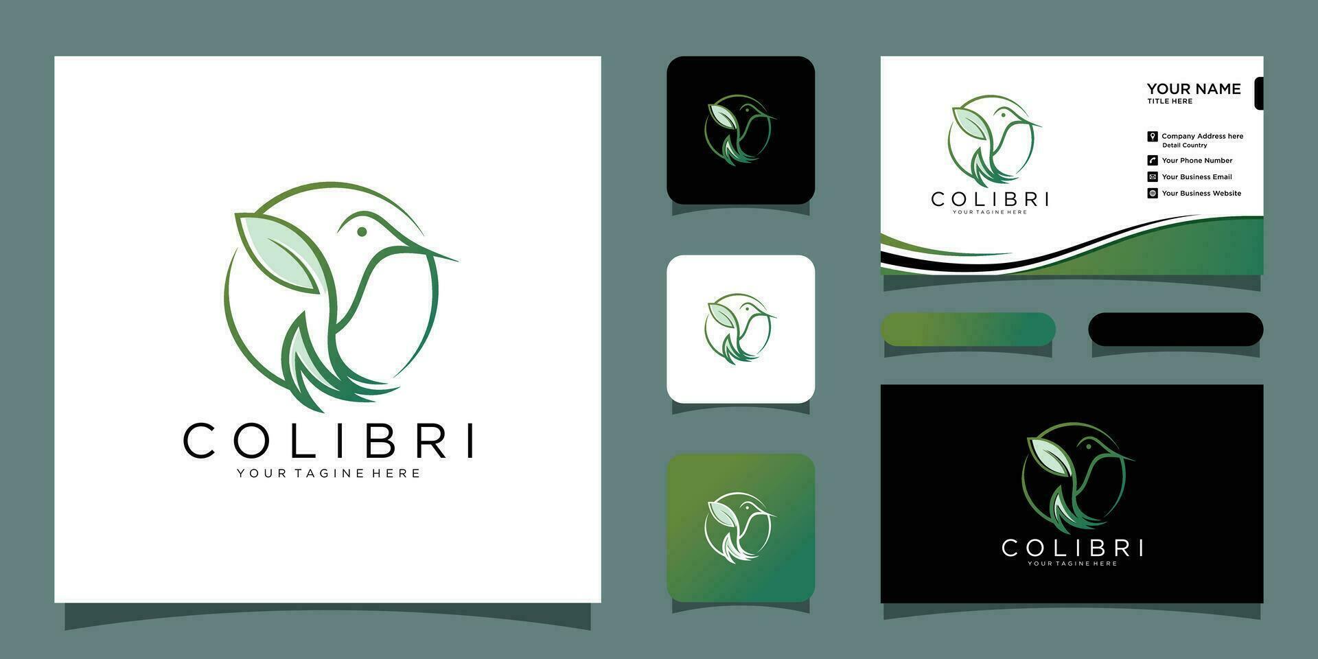 pájaro colibri logo para animales vector icono, pájaro icono diseño prima vector