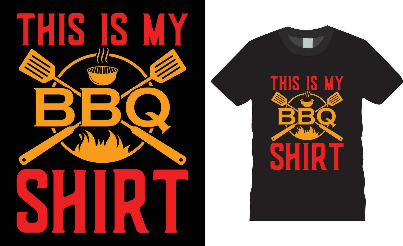 BBQ Premium vector typography t-shirt design Perfect for print Template.This is my bbq shirt