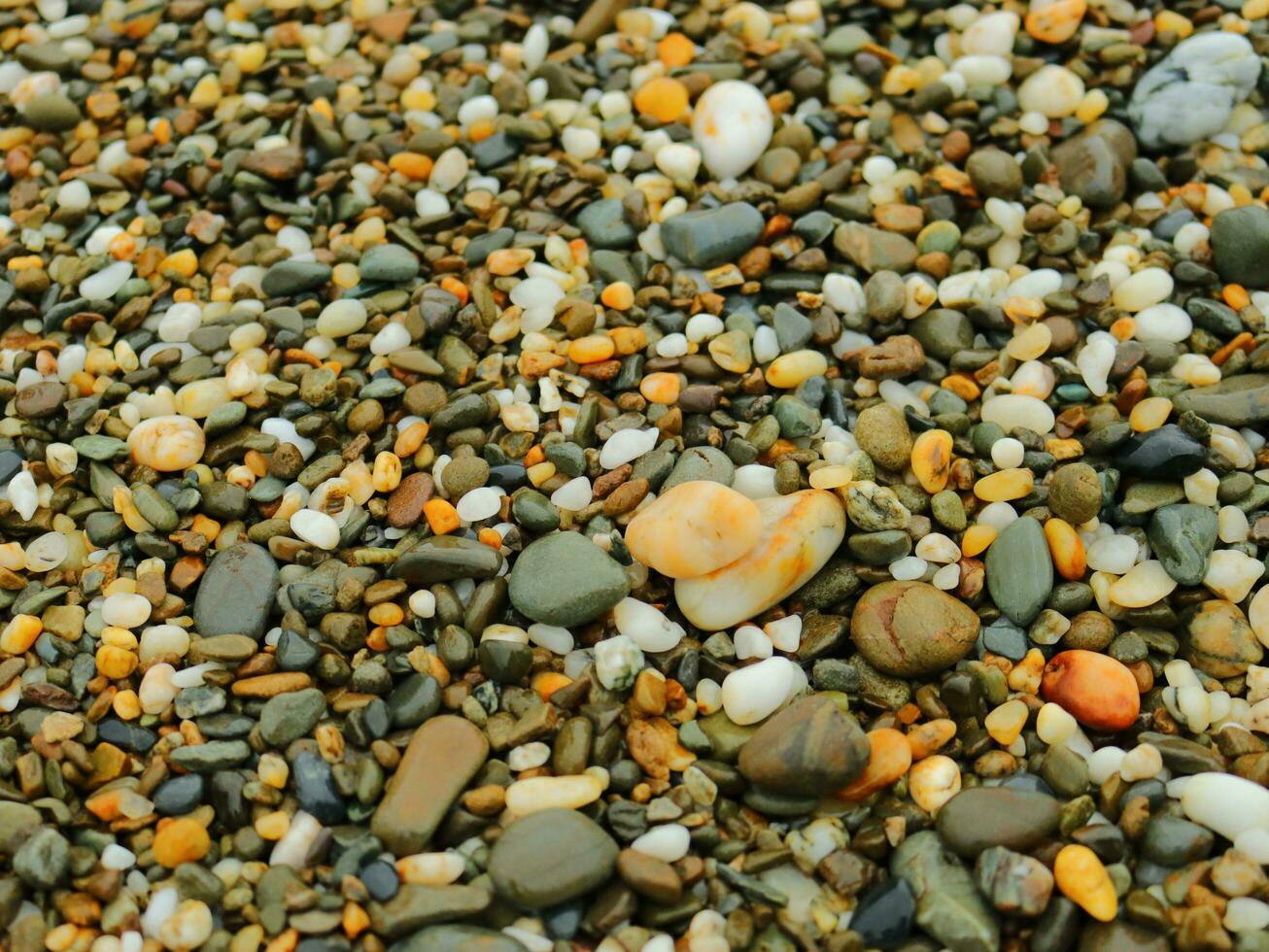 Black beach pebbles photo