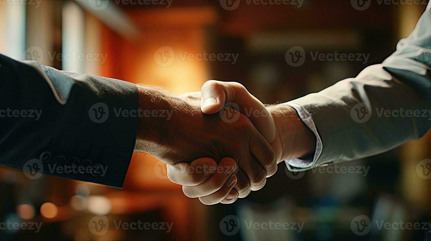 Corporate background with business hands, generated by AI photo
