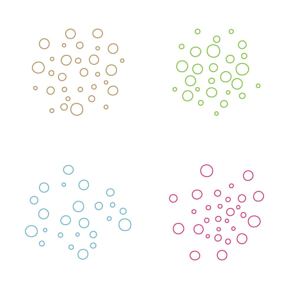 Spread organic aesthetic bubble shape art decoration. vector