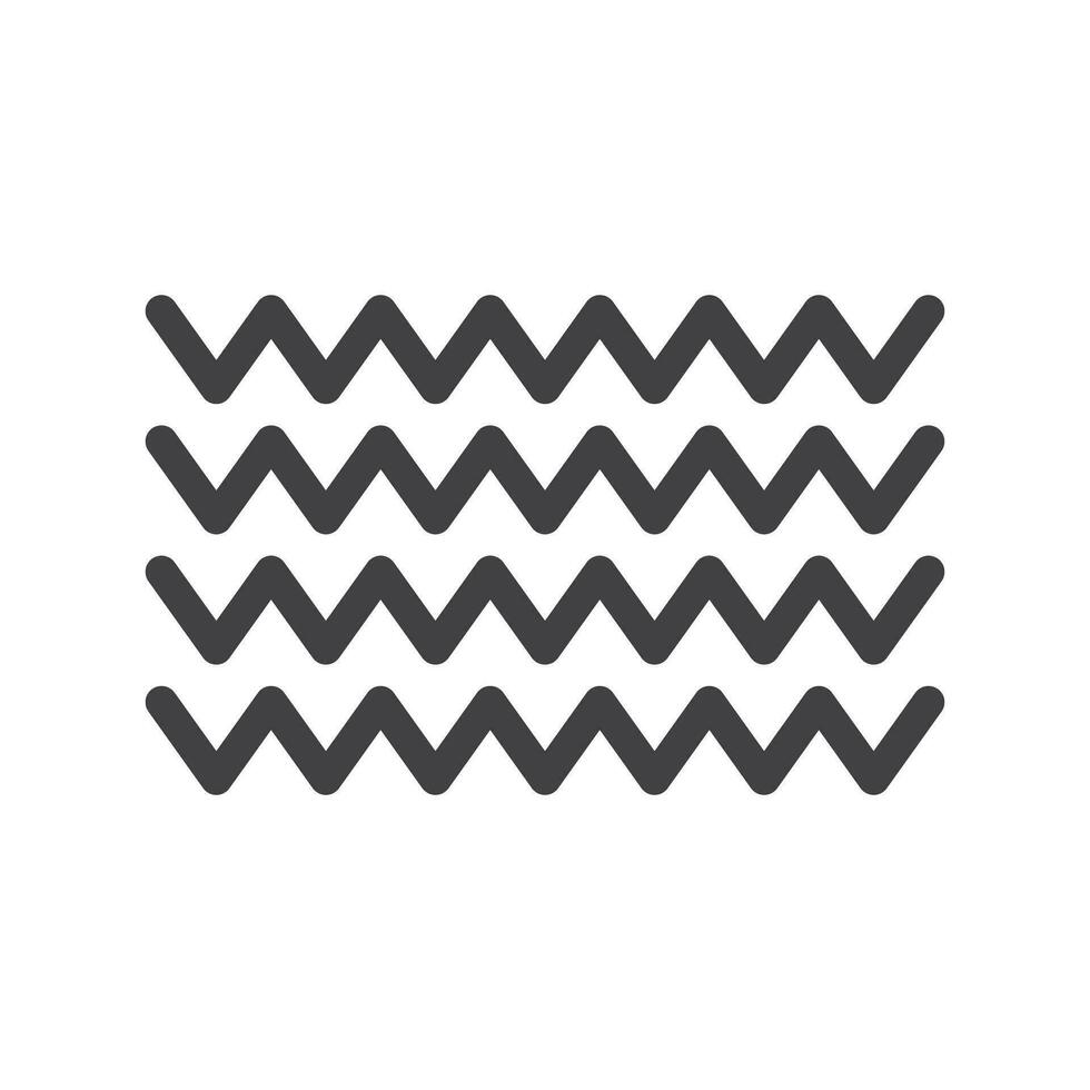 Zigzag wave icon isolated vector illustration.