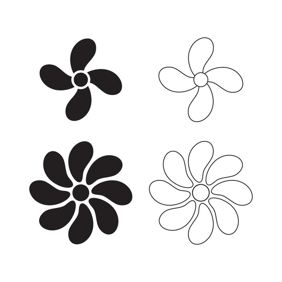 Propeller icon or fan symbol isolated vector illustration.