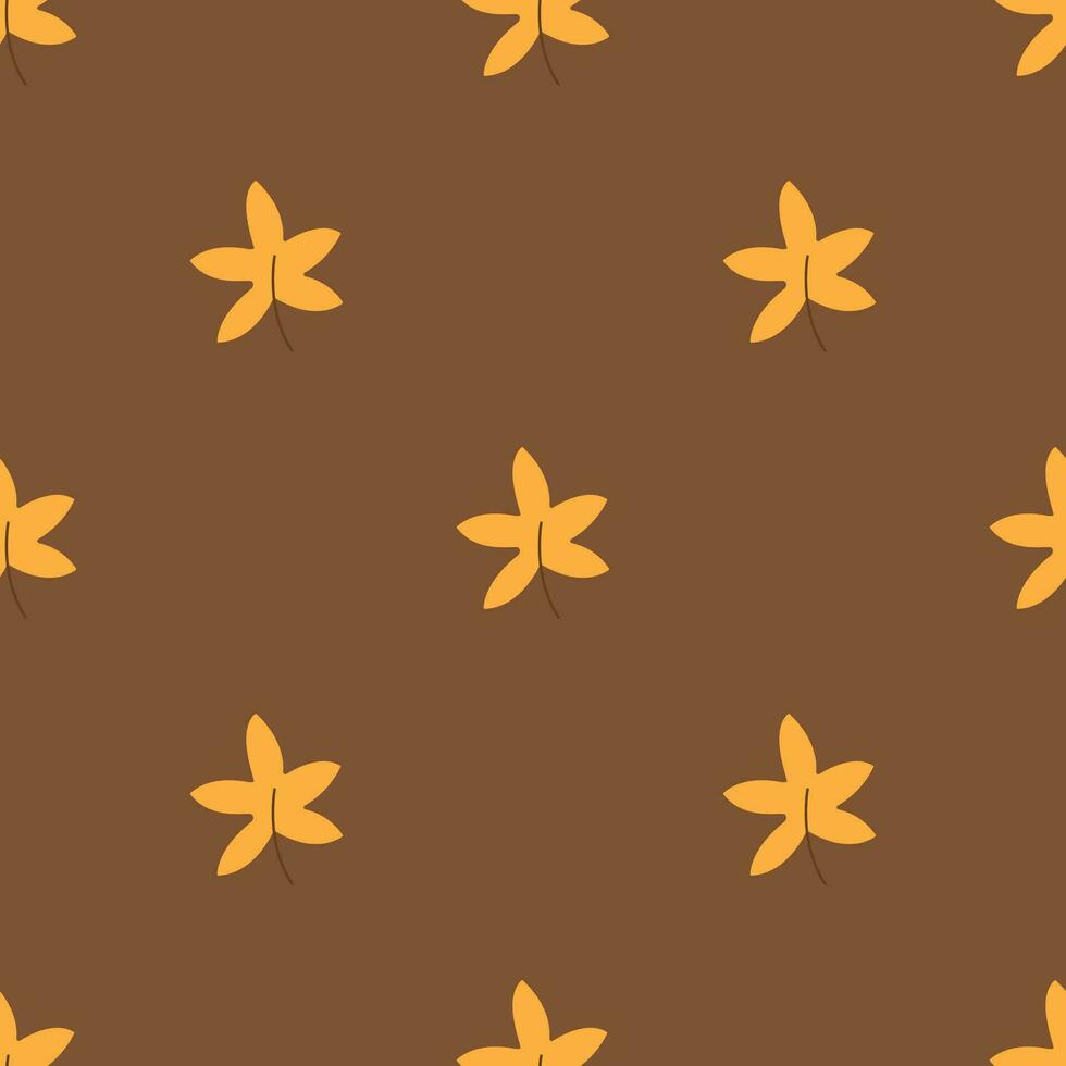 Seamless pattern with autumn maple leaves vector illustration