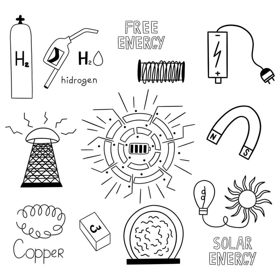 Elements on theme of free energy. Vector