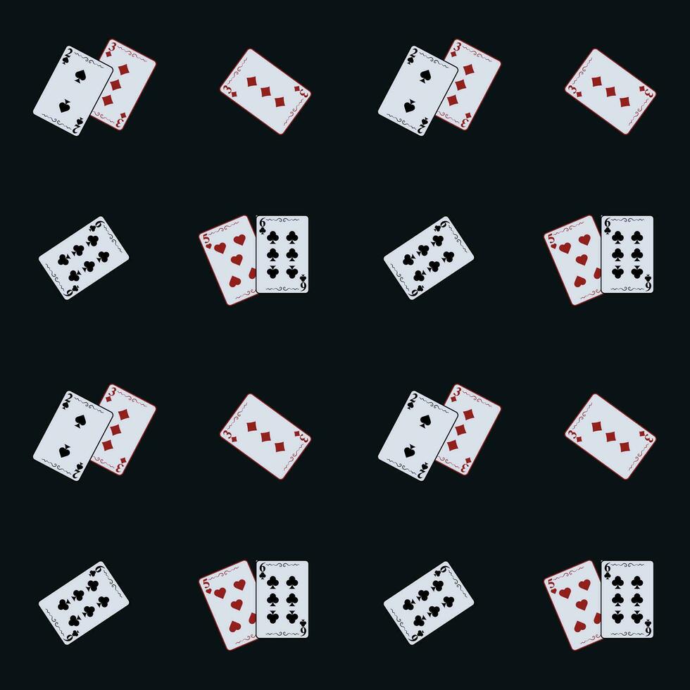 Seamless pattern with game cards vector