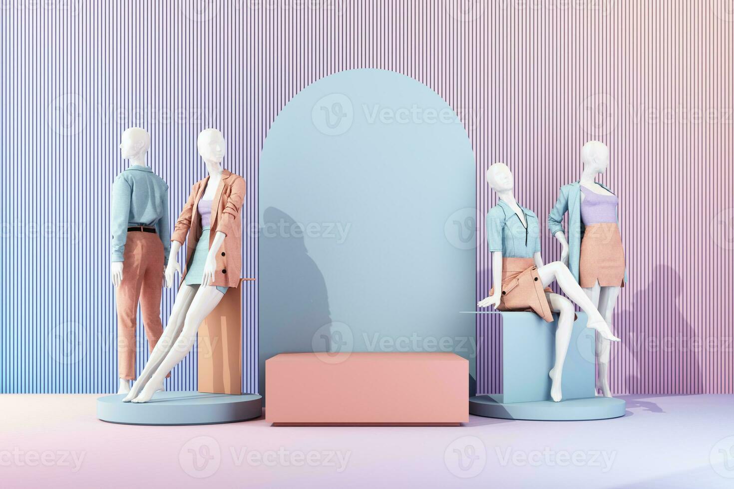 Premium Photo  Luxury vintage mannequin clothing mannequin on beige and  cream background 3d render