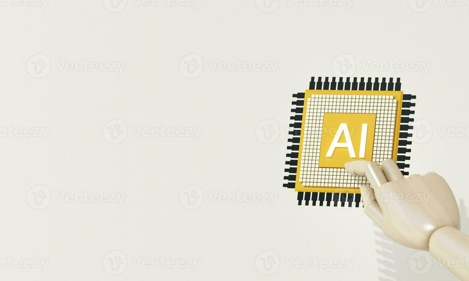 technology concept artificial intelligence microchip circuit board to helping the business in the future help calculate and develop for growth and generate wealthy financial income. 3d rendering photo